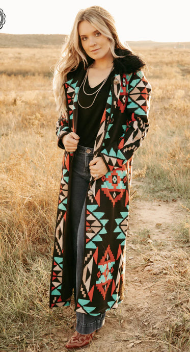 Azteca Knit Duster - Sterling Kreek