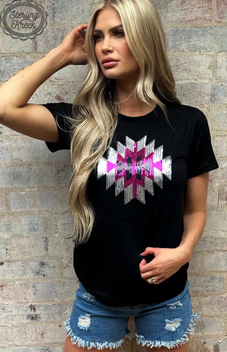 Take Me Away Sequin Tee - Sterling Kreek