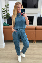 Load image into Gallery viewer, Limber Up Tapered Leg Joggers in Slate Blue - Rae Mode