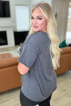Load image into Gallery viewer, Casually Cool Patch Pocket Tee in Charcoal - Rae Mode
