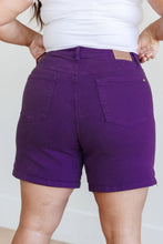 Load image into Gallery viewer, Jenna High Rise Control Top Cuffed Shorts in Purple