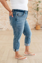 Load image into Gallery viewer, Laura Mid Rise Cuffed Skinny Capri Jeans