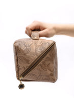 Load image into Gallery viewer, Life In Luxury Large Capacity Cosmetic Bag in Cream