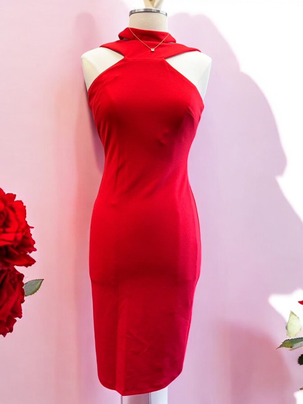 Red - Tastic Bebe Dress