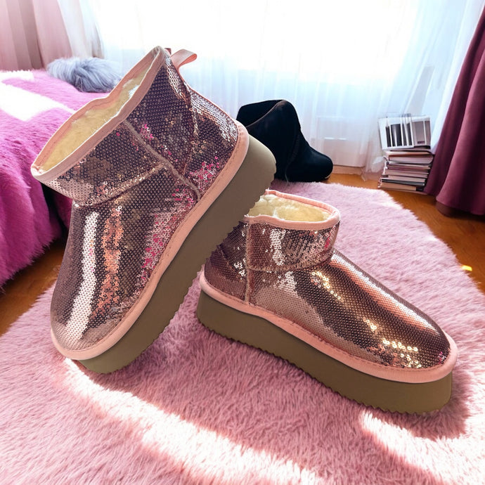 Room Service Sequin Slipper Bootie  - Corky
