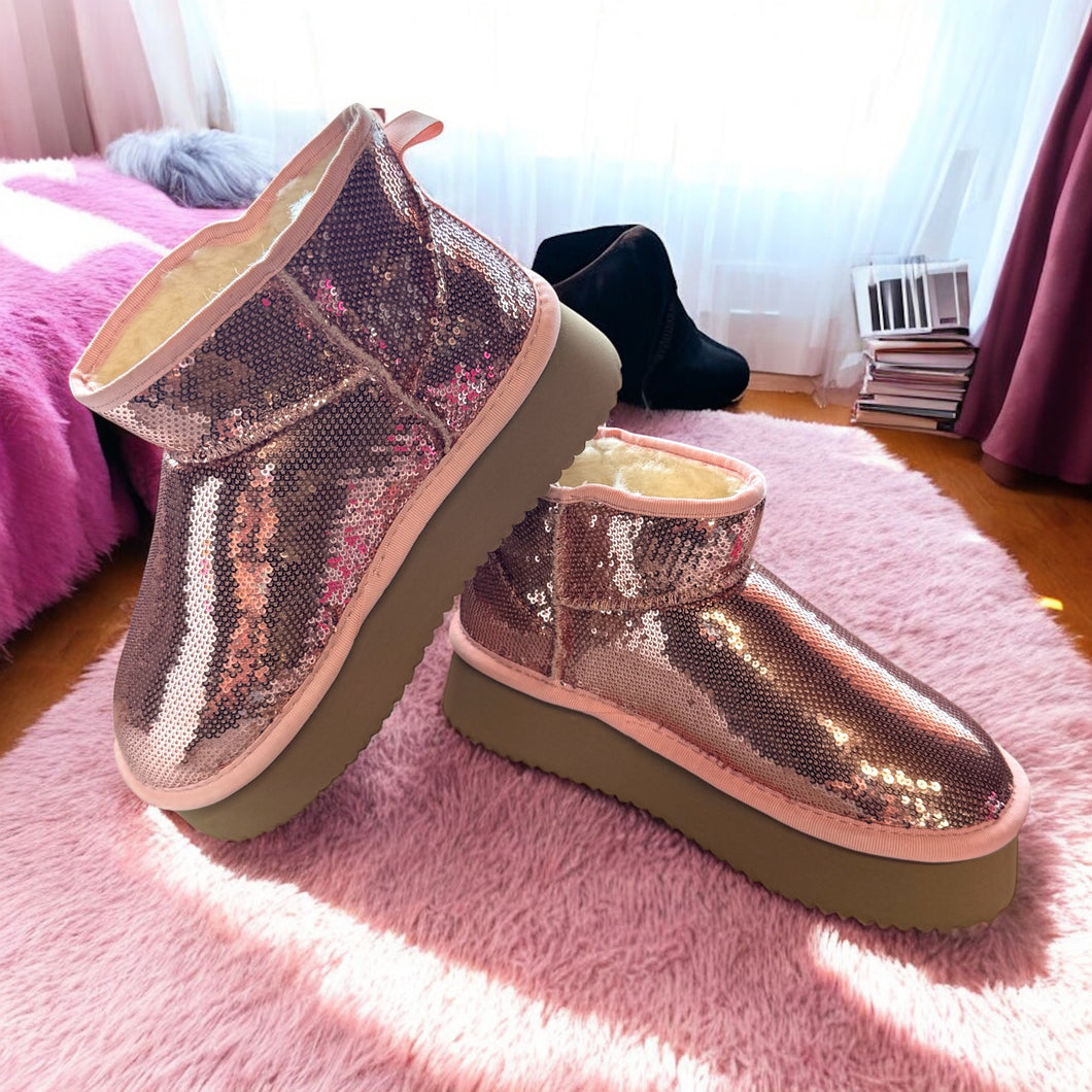 Room Service Sequin Slipper Bootie  - Corky