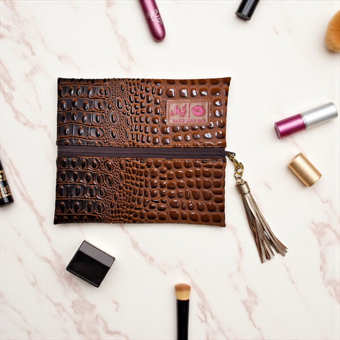 Brown Reptile - Makeup Junkie - Smalll