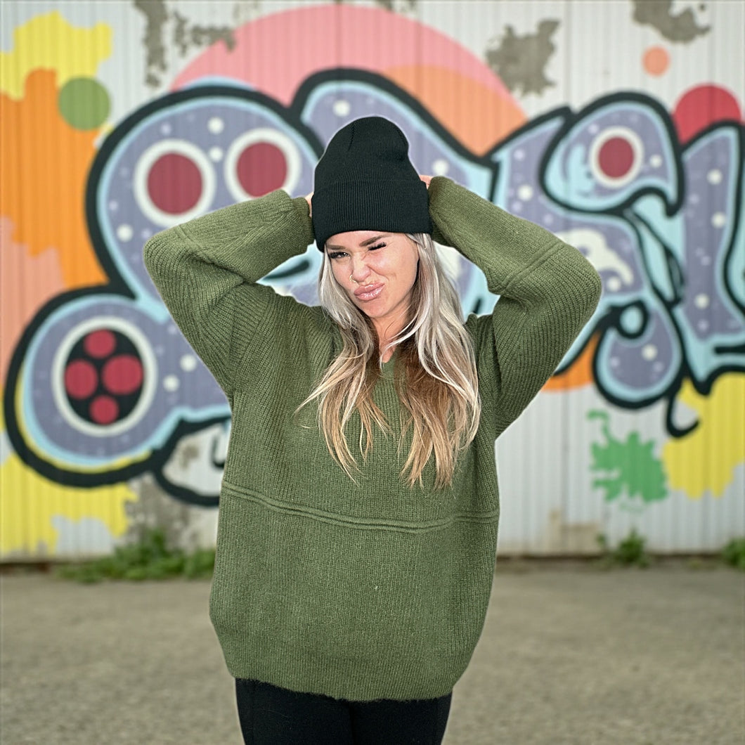 Green Just Green Hoodie - Very J