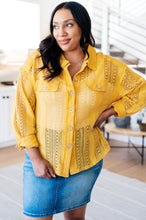 Load image into Gallery viewer, Sweeter Than Nectar Lace Button Down in Honey