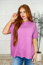 Load image into Gallery viewer, The Layback Relaxed Basic Tee in Hot Magenta