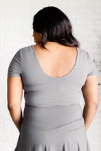 Load image into Gallery viewer, They&#39;re Not Like Us Square Neck Bodysuit in Titanium