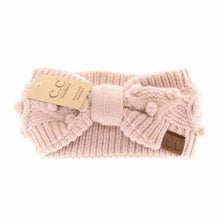 Load image into Gallery viewer, C.C Beanie - Bobble Knit C.C Head Wrap HW3836