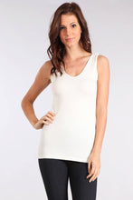 Load image into Gallery viewer, Reversible V-Scoop Neck Tank Top. New Colors!: Regular Size / Black