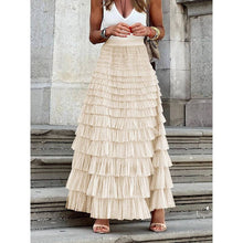 Load image into Gallery viewer, Sheer Trend - A-Line High Waisted Solid Color Tulle Skirts Bottoms