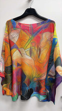 Load image into Gallery viewer, LOOWIE - VIABST Multi Abstract Round Knit Print Sweater LOOWIE