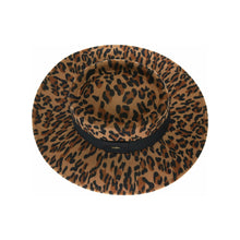 Load image into Gallery viewer, Leopard Vegan Fabric C.C Boater Hat - CC Beanie
