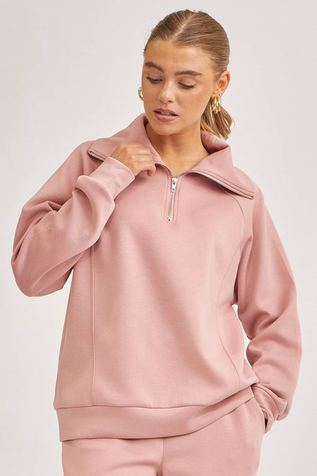 Travel in Milan - Quarter Zip Pullover - Jogger - Dear Scarlett