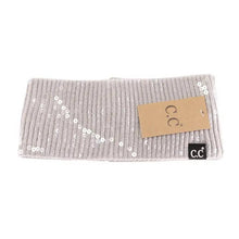 Load image into Gallery viewer, C.C Beanie - Allover Clear Sequin Head Wrap HWC0044