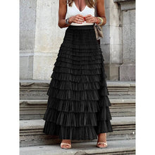 Load image into Gallery viewer, Sheer Trend - A-Line High Waisted Solid Color Tulle Skirts Bottoms