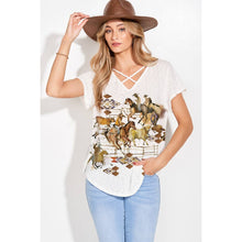 Load image into Gallery viewer, Saddle Ridge Waffle Knit Tee - Phil Love