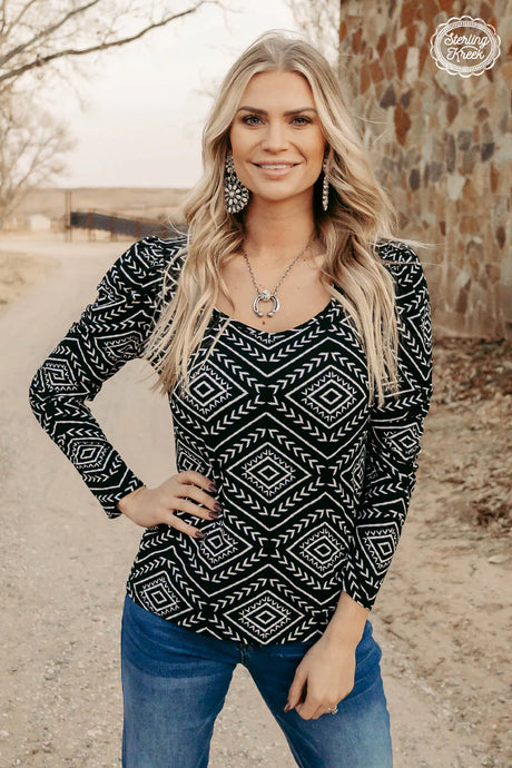 Bubble Aztec Top - Sterling Kreek
