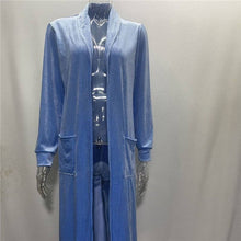 Load image into Gallery viewer, Sheer Trend - Loose Velvet Long Cardigan Coat With Elasticity