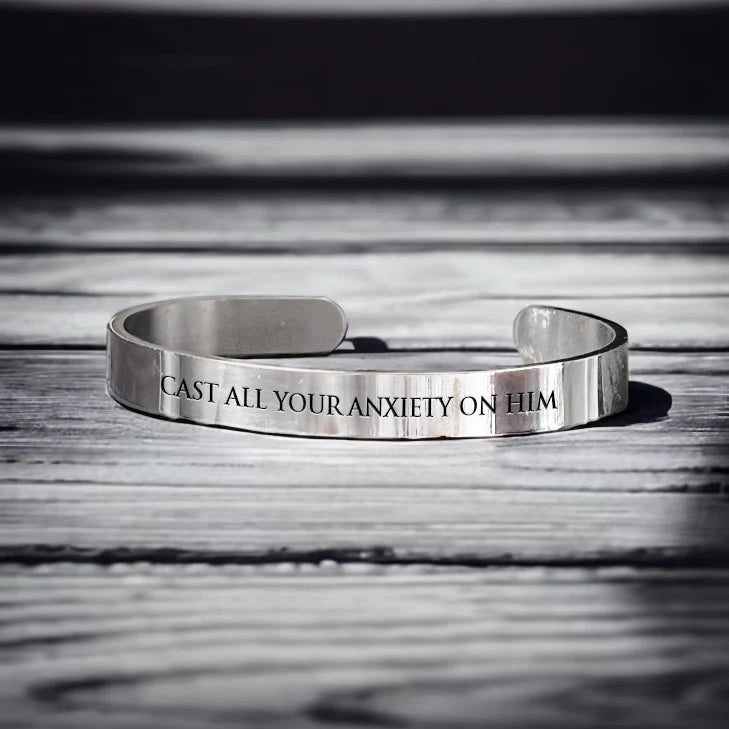 Scripture Bangle Cast All Your Anxiety - Kingdom Girl
