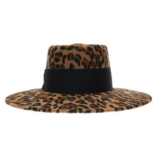Load image into Gallery viewer, Leopard Vegan Fabric C.C Boater Hat - CC Beanie