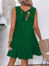 Load image into Gallery viewer, Lily Clothing - Casual tank solid color dress with lace ruffles