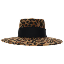 Load image into Gallery viewer, Leopard Vegan Fabric C.C Boater Hat - CC Beanie