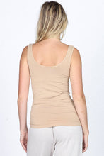 Load image into Gallery viewer, Reversible V-Scoop Neck Tank Top. New Colors!: Regular Size / Black
