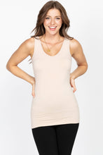 Load image into Gallery viewer, Reversible V-Scoop Neck Tank Top. New Colors!: Regular Size / Black