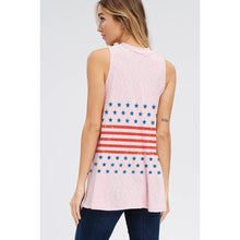 Load image into Gallery viewer, Phil Love - America flag stripe muscle tank top