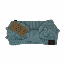 Load image into Gallery viewer, C.C Beanie - Bobble Knit C.C Head Wrap HW3836