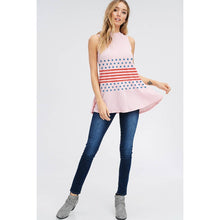 Load image into Gallery viewer, Phil Love - America flag stripe muscle tank top