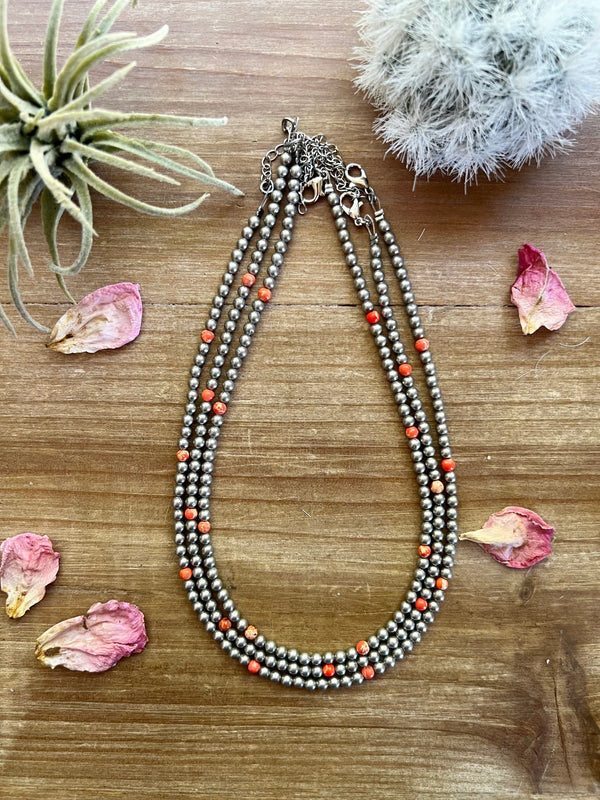 Bead and Orange Choker