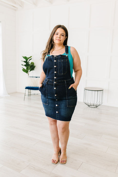 Agnes Denim Overall Dress - Judy Blue - **