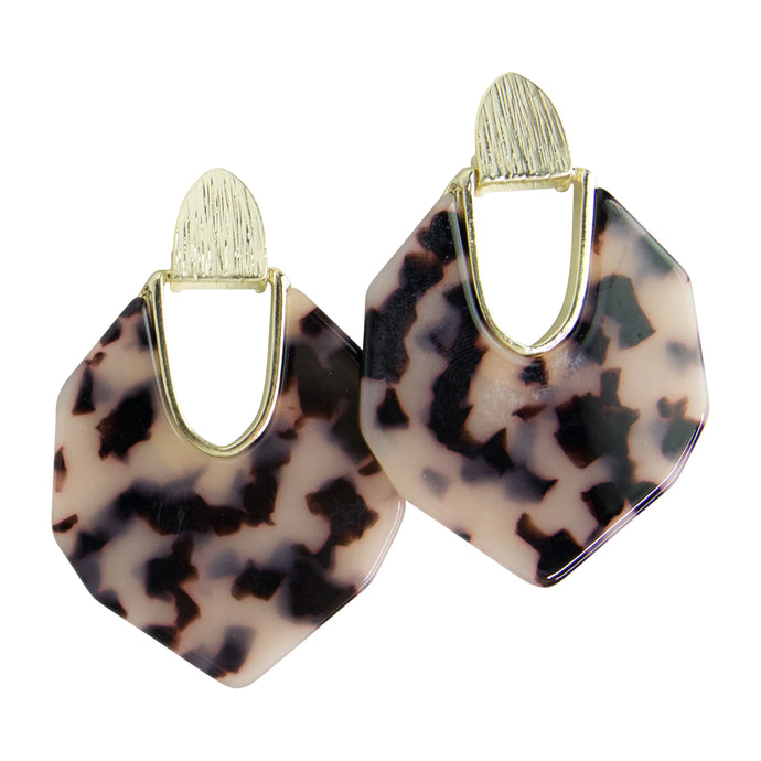 Lanier Pearl Earring - Light Tortoise- Michelle McDowell