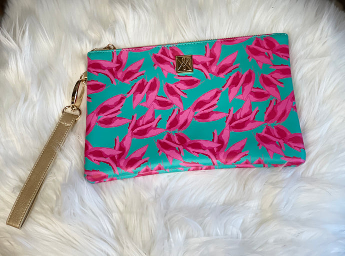 Wynn Pink Clutch w/strap