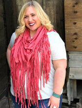 Load image into Gallery viewer, Cowgirl Up  Fringe Scarf Wrap