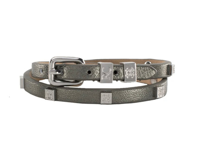 Macy Mini Double Wrap - Pewter - Rustic Cuff