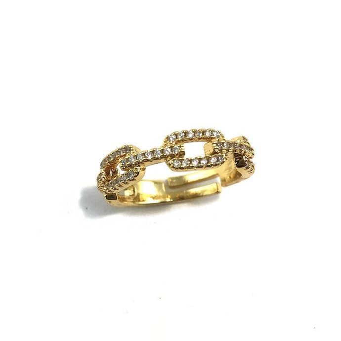 Nikki Smith Designs - Gold Chain Link Adjustable Ring