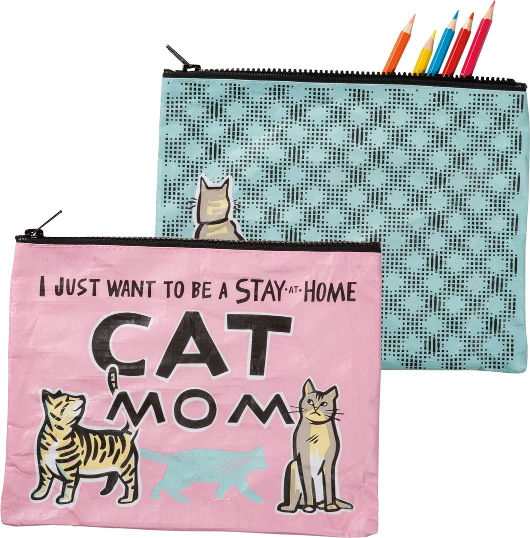 Stay At Home Cat Mom - Zipper Pouch