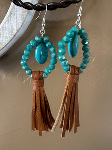 Turquoise Fringe Earrings