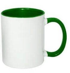 Blanks of Happiness - 11oz Inner & Handle Green Sublimation Mug