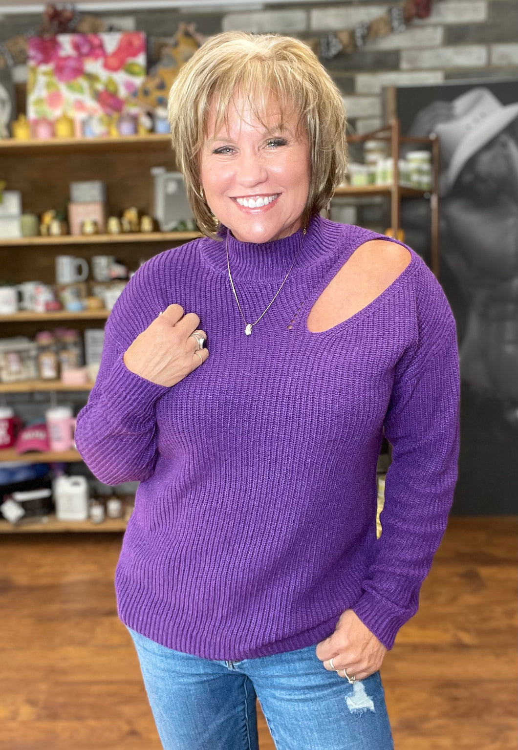Priscilla Purple Sweater