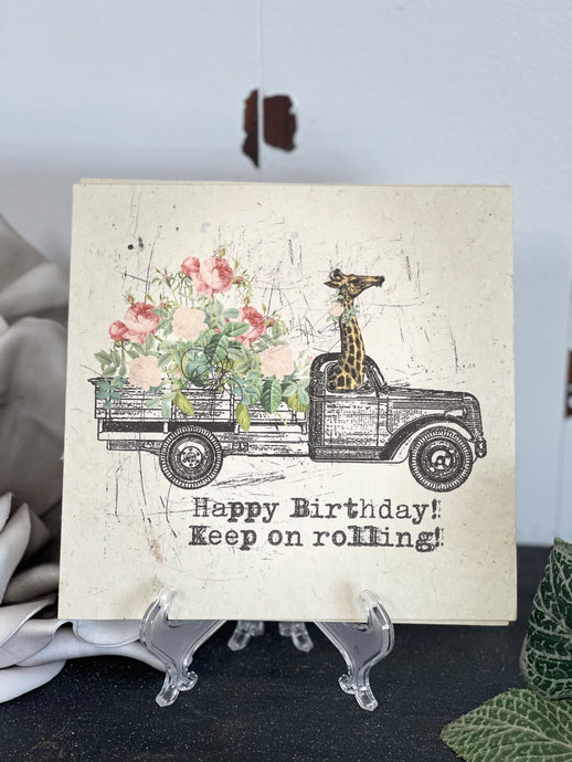 Keep on Rolling Birthday Card - Tree Free Seeded Paper