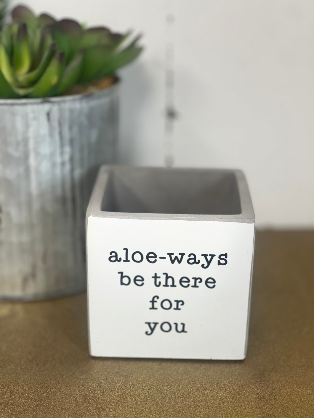 Pinetree Innovations - Aloe ways be there | Succulent Pot/Candle Holder