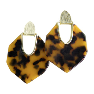 Lanier Pearl Earring - Dark Tortoise- Michelle McDowell