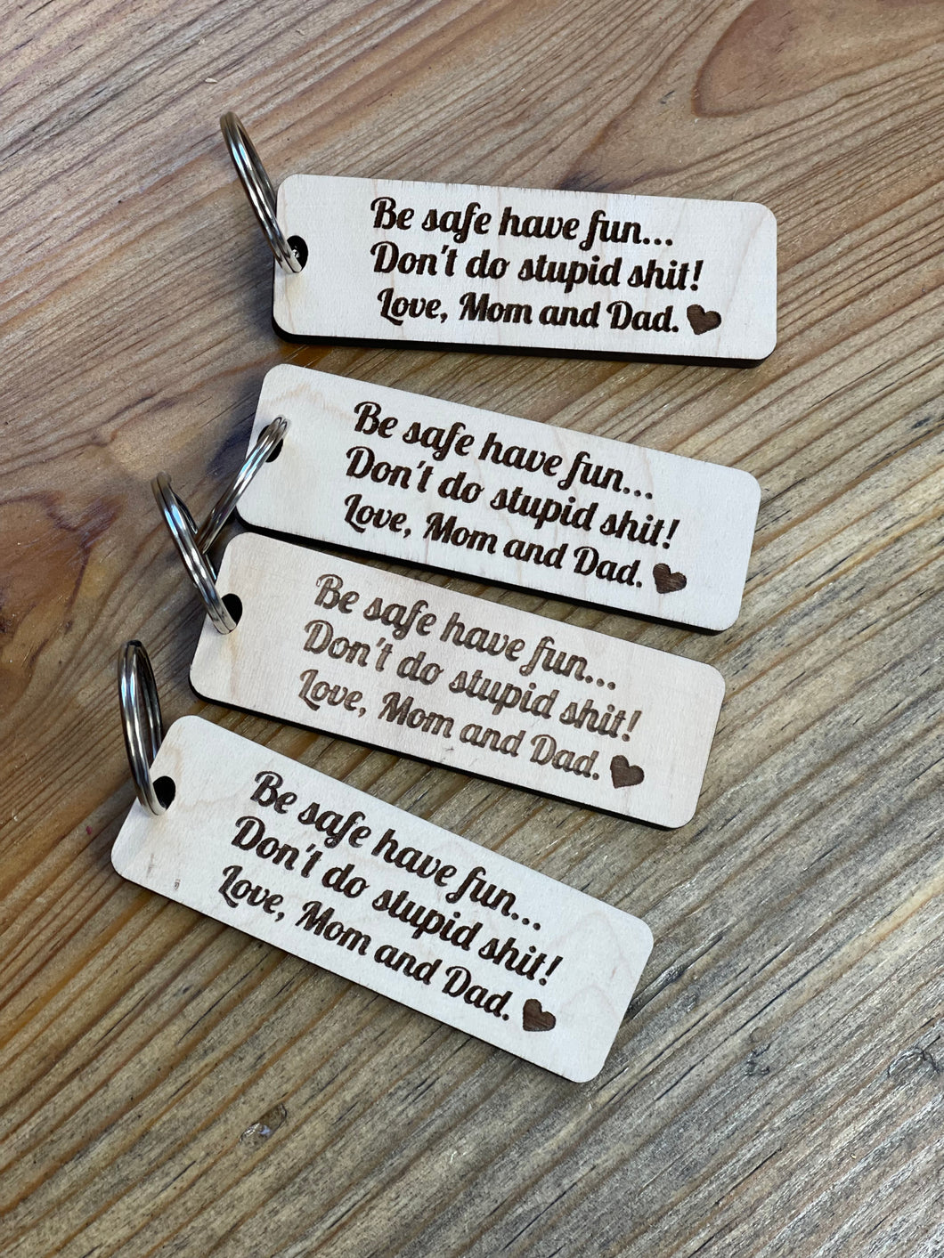 Be Safe  Key Rings -